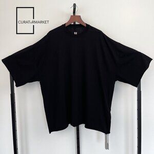 Rick Owens: OS Tommy Tee Black Organic Cotton One Size FW24 Porterville